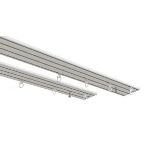 indeko Vorhangschiene »Wendeschiene« 3 läufig-läufig Innenlaufschiene 1- bis 4-läufig, Wunschmaßlänge, weiß