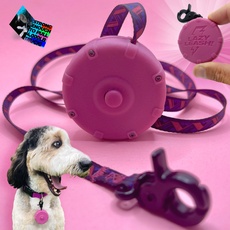 Lazy Leash! Mini-Power-Leine für Abenteuer, Training, Spaß und Kontrolle, patentiert, verstellbar, 91,4 cm, tragbar, zum Anklippen, stark genug, um einen 1,8 kg schweren LKW zu schleppen! Pink +