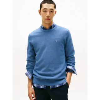 Tommy Hilfiger Rundhalspullover TOMMY HILFIGER "ESSENTIAL STRUCTURE CREW NECK mit Struktur und Label", Herren, Gr.