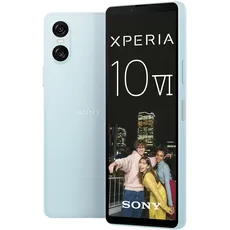 Sony Xperia 10 VI (5.000 mAh Akku, 6,1 Zoll 21:9 OLED, Drei optische Brennweiten, Leicht und kompakt, 3,5mm Audio, Android 14, IP65/68, Dual SIM, blau, 24+12 Monate Garantie [Amazon Exklusiv]