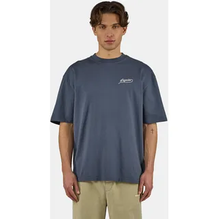 T-Shirt PEGADOR "Belmonte Oversized Tee", Herren, Gr. M, blau (washed twilight blau), Single Jersey, Obermaterial: 100% Baumwolle, bedruckt, oversize normal, Rundhals, Shirts T-Shirt, Baumwolle, oversize