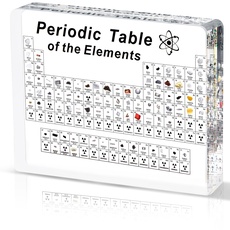 Jeebel Periodensystem der Elemente Acryl, Periodic Table mit 83 Echten Elementen Periodensystem zum Lehrwerkzeug/Kreatives Geschenk/Handwerk Dekor für Schüler Lehrer Kinder