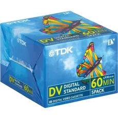 TDK DVM-60 MiniDV Videocasetten 5er Pack