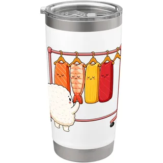 Funny Sushi Rice Character Shopping for Neta Outfits Cute Doppelwandiger Edelstahl-Thermobecher