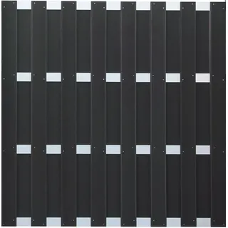 GroJa Sichtschutzzaun-Element Quadratisch Anthrazit 180 cm x 180 cm