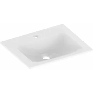 KEUCO X-LINE Einbau-Gästewaschtisch aus Keramik, 465x17x383mm, mit 1 Hahnloch, weiß, 33130314601