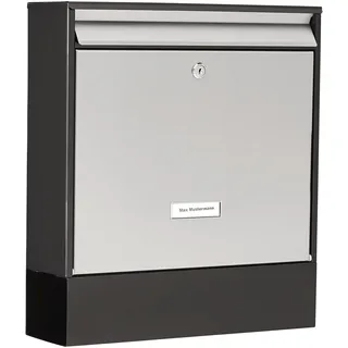 Burg Wächter Oxford-Set Edelstahl/Schwarz inkl. Zeitungsfach