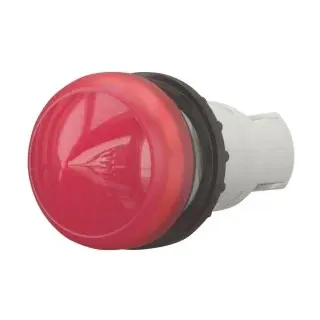 Eaton 216915 Leuchtmelder, RMQ-Titan, hoch, konisch, ohne Leuchtmittel, für Glüh-, Glimmlampen und LEDs bis 2,4 W, mit Lampenfassung BA 9s, rot  - 10 Stück