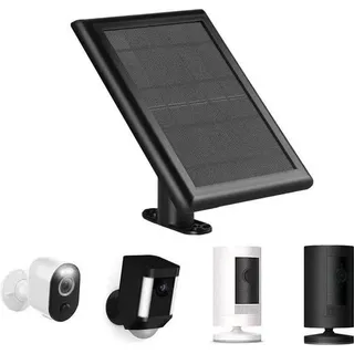 3.5W Solarmodul für Ring Stick Up Cam - Solarmodule - Drahtlose Sicherheitskamera - Micro USB C Kabel - Schwarz