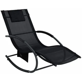 Estexo Sonnenliege 140 x 65 x 85 cm Schwarz