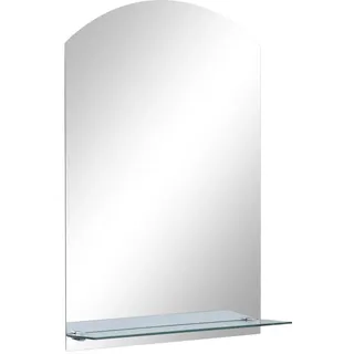 Wandspiegel mit Regal 40×60 cm Hartglas - Silber, Bunt