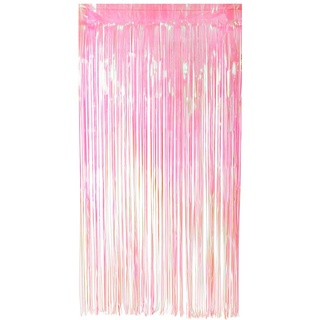 Boland - Folienvorhang irisierend, 200 x 100 cm, glänzende Partydeko für Silvester, Hochzeit oder Geburtstag, Dekoration, Lametta Vorhang