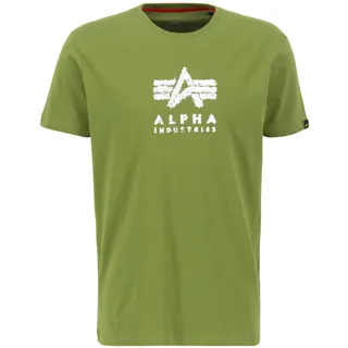 Alpha Industries T-Shirt »Grunge Logo T-Shirt«, grün
