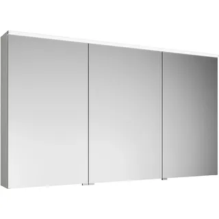 burgbad Eqio Spiegelschrank mit LED-Aufsatzleuchte, 3-türig, mittlerer Türanschlag rechts, 1400x800x170mm, SPGS140LF2009, Korpus: Weiß Hochglanz