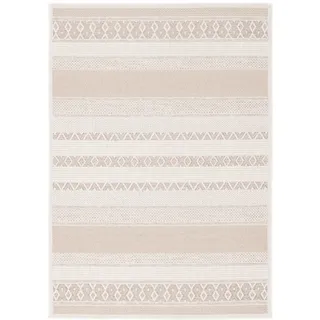 Pergamon In & Outdoor Teppich Flachgewebe Ottawa Stripes Beige Textil, 120x170 cm, Teppiche Böden, Teppiche, Outdoorteppiche
