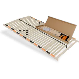 Schlaftroll Lattenrost ErgoFlex – 80/200 cm, 7 Zonen, Härtegrad einstellbar , Eschefarben , Holz , 80x200 cm , Schlafzimmer, Lattenroste