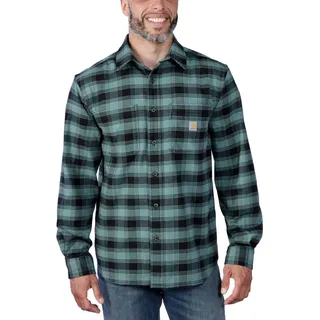 CARHARTT Flannel L/S Plaid Shirt sea pine