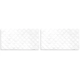 hauck Baby Spannbettlaken Bed Me 120x60 cm Spannbettuch für Reisebett Matratzen, Weiche Steppung, Elastischer Bund, 40 Grad Maschinenwäsche (White) (Packung mit 2)