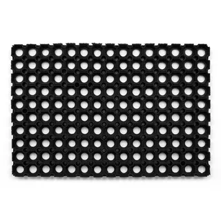 rugsX Fussabtreter gummi 100/200 cm , Schwarz , Textil , Rechteckig , 100x200 cm , Teppiche und Böden, Teppiche, Teppichläufer, Läufer