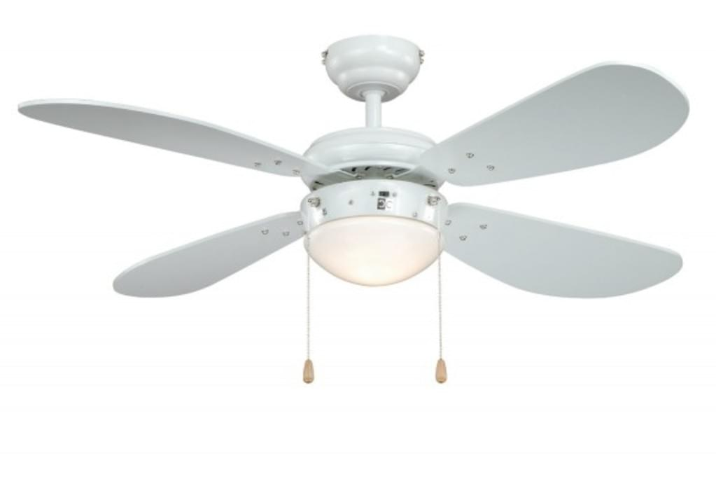 Bild von Classic 107 cm Deckenventilator weiß mit Licht