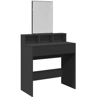 vidaXL Schminktisch mit Spiegel Schwarz 80x41x144,5 cm - Schwarz