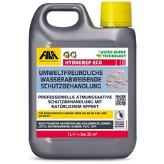 FILA Surface Care Solutions, HYDROREP ECO, Umweltverträgliches Wasserabweisendes Schutzmittel, das Mit Natürlicher Optik, Farblos, 1 Liter, HYDROREP ECO