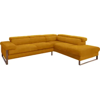 W.SCHILLIG Ecksofa »finn«, German Design Award 2016, Fußgestell Nussbaum natur, Breite 281 cm W.SCHILLIG brandy S37