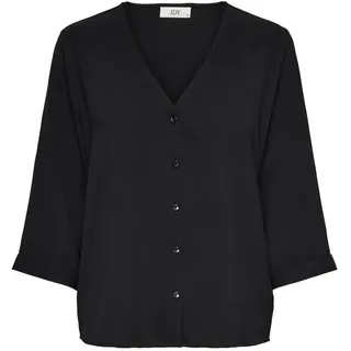 JDY Damen Hemd Bluse Leichtes Crepe Shirt Modisches Top Oberteil JDYLION, Farben:Schwarz-3, Größe:38