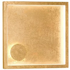 WOFI Wandleuchte, Aluminium, Integriert, 12 W, Goldfarbig, 20.5 x 20.5 x 55 cm