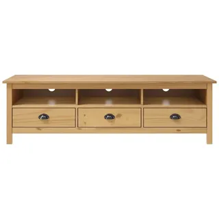 vidaXL TV-Schrank Hill Honigbraun 158x40x47 cm Massivholz Kiefer - Braun