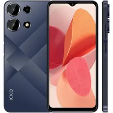 EL KXD A10 Smartphone Ohne Vertrag 6.6” HD+ 8GB+128GB Speicher/256GB Erweiterbar,13MP+8MP Kamera Octa-Core, Android 13 Handy Günstig 4500mAh 4G Dual Simlockfreie Handys, Face ID+ Fingerabdruck-Blau