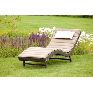 Merxx Piacenza Sonnenliege 187 x 66 x 78 cm Braun