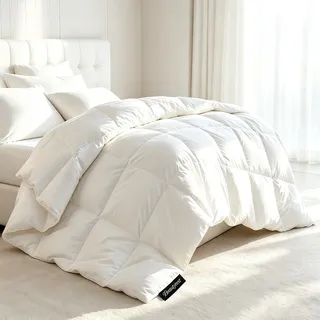 Beautyrest Federdaunendecke für King-Size-Bett, 500 Füllkraft, luxuriöse, hypoallergene Hoteldecke, ultraweich, leicht, Tencel-Lyocell-Baumwoll-Mischgewebe, Ganzjahres-Bettbezug, 269,2 x 228,6 cm,