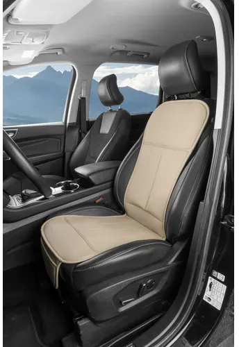 Bild von Autositzauflage Lewis, Universelle PKW-Sitzauflage beige, Auto-Sitzaufleger, Autositzschoner Vordersitze, PKW-Sitzaufleger, LKW-Sitzauflage