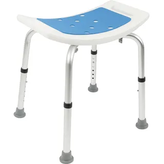 Karat Duschhocker Noah Höhenverstellbar rutschhemmend blau/silber/weiß