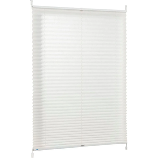 Plissee K-HOME "Klemmfix Pisa" Gr. 7, beige (creme), B:100cm H:130cm, Obermaterial: 100% Polyester, Plissees, Plissee, Crushed-Optik, Topseller