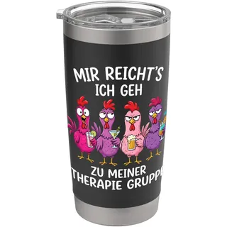 Mir Reichts Ich Geh Zu Meiner Therapie Gruppe Hühner Doppelwandiger Edelstahl-Thermobecher