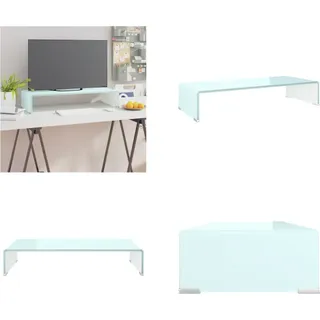 vidaXL TV Aufsatz/Monitorerhöhung Glas Grün 70x30x13 cm - TV-Aufsatz - TV-Aufsätze - TV-Erhöhung - Erhöhung Fernseher - Grün