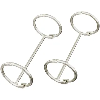 100 Doppel-Heftring, 32 mm, vernickelt, Metall, silber