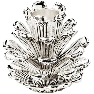 Edzard Kerzenleuchter Zapfen Aluminium Silber
