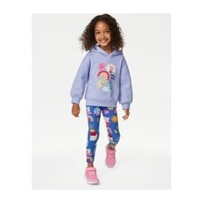 Girls M&S Collection Cotton Rich Peppa PigTM Top & Bottom Outfit (2-8 Yrs) - Violet, Violet - 5-6 Years