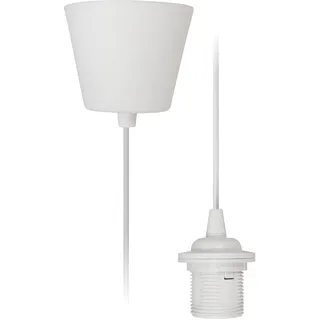 McShine - Lampenaufhängung Schnurpendel Fassung | E27 Fassung, 230V, 1,2m Kabel | ideal für Renovierung | frei wählbarer Lampenschirm (Standard)