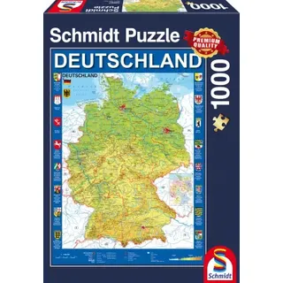 Schmidt Spiele Puzzle 58287 Deutschlandkarte 1.000 Teile