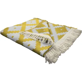 Adam Wohndecke »Maroccan Shiraz« mit aufregendem Muster, Kuscheldecke, gelb
