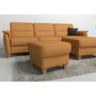 Home Affaire Polsterhocker Palmera Luxus-Microfaser 58 x 48 x 58 cm Gelb