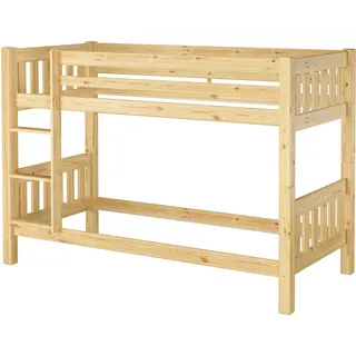 Kinderetagenbett massiv Kiefer Kinderzimmer Stockbett Hochbett Zubehör wählbar V-60.06-09Rollrost inkl. - Naturbelassen