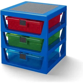 LEGO Schubladenbox 3-Drawer Storage Rack 4-tlg. blau
