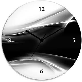 Artland Wanduhr "Kreatives Element" wahlweise mit Quarz- oder Funkuhrwerk, lautlos ohne Tickgeräusche, schwarz