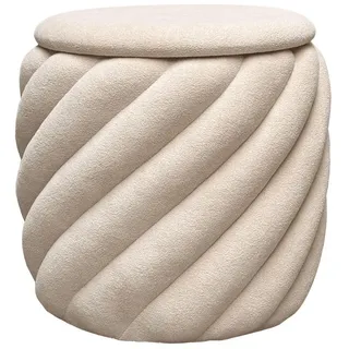 lookway Pouf Noel gepolstert mit Stauraum 42 x 41 x 42 cm Beige