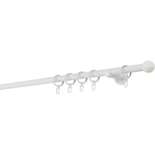 ONDECO Mydeco Maß-Gardinenstange mit Endstück Ball Weiß Ø 2 cm x 180 cm